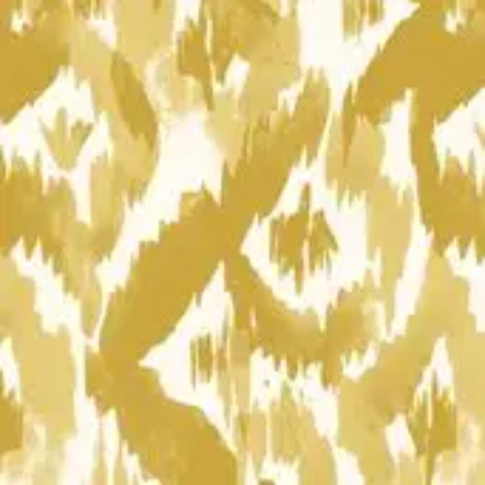 NIB Spoonflower Peel & Stick Wallpaper (6 rolls) Ikat Diamonds Mustard Yellow
